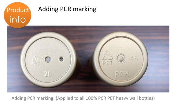 Epopack provides a visible commitment to sustainability with PCR marking